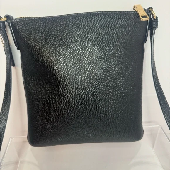#208 Coach Mini Rowan Top Zip Black File Crossbody Bag - Picture 10 of 17